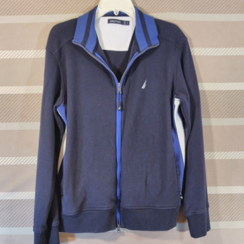Nautica Full ZipTrack Jacket, Like New. 100% Cotton.